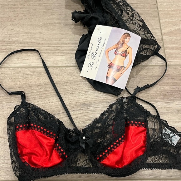 Vintage 1950s The Original “Le Brasette”By Nan Flower Bra Panty Stocking Garter - Picture 1 of 5